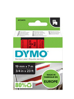 Dymo Ruban Dymo 45807 D1 720870 19mmx7m noir sur rouge