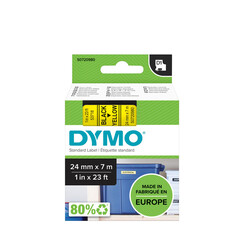 Ruban Dymo 53718 D1 720980 24mmx7m noir sur jaune