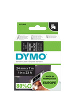 Dymo Ruban Dymo 53721 D1 721010 24mmx7m blanc sur noir