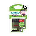 Dymo Labeltape Dymo 1978366 12mmx3m wit op rood