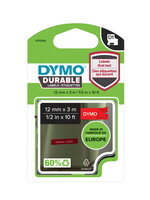 Dymo Labeltape Dymo 1978366 12mmx3m wit op rood