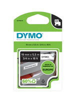 Dymo Labeltape Dymo 16956 D1 718070 19mmx5.5m poly zwart op wit