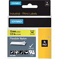 Dymo Labeltape Dymo Rhino 18490 nylon 12mmx3.5m zwart op geel