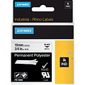 Dymo Labeltape Dymo Rhino 18484 polyester 19mmx5.5m zwart op wt