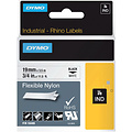 Dymo Labeltape Dymo Rhino 18489 nylon 19mmx3.5m zwart op wit