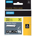 Dymo Labeltape Dymo Rhino 18491 nylon 19mmx3.5m zwart op geel