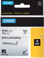 Dymo Labeltape Dymo Rhino 1734821 zelflaminerend 24mmx5.5m zwart op wit
