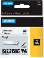 Dymo Ruban Dymo Rhino 18054 vinyl 24mmx5,5m noir sur blanc