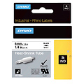 Dymo Ruban Dymo Rhino 18051 rétractable 6mmx1,5m noir sur blanc