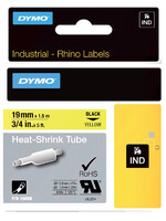 Dymo Ruban Dymo Rhino 18058 rétractable 19mmx1,5m noir sur jaune
