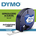 Dymo Labeltape Dymo 91201 12mmx4m letratag wit/zwart