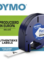 Dymo Labeltape Dymo 91201 12mmx4m letratag wit/zwart