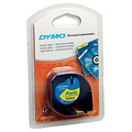 Dymo Ruban Dymo Letratag 91202 plastique 12mm noir sur jaune