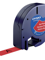 Dymo Ruban Dymo Letratag 91203 plastique 12mm noir sur rouge