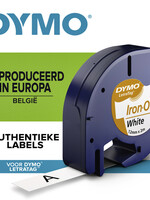 Dymo Labeltape Dymo Letratag 18769 strijkbaar 12mm zwart op wit