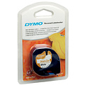 Dymo Labeltape Dymo Letratag 18769 strijkbaar 12mm zwart op wit