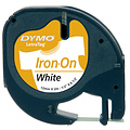 Dymo Labeltape Dymo Letratag 18769 strijkbaar 12mm zwart op wit