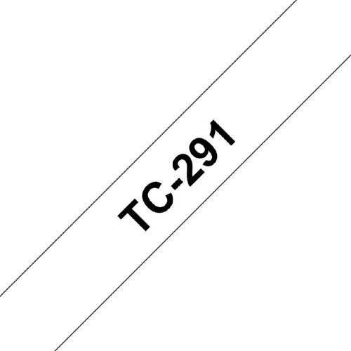 Brother Labeltape Brother P-touch TC-291 9mm zwart op wit