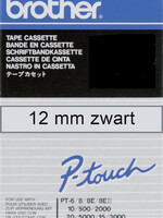 Brother Labeltape Brother P-touch TC-101 12mm zwart op transparant