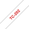 Brother Labeltape Brother P-touch TC-202 12mm rood op wit