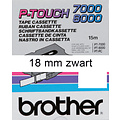 Brother Ruban Brother P-Touch TX241 18mm noir sur blanc