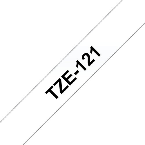 Brother Labeltape Brother P-touch TZE-121 9mm zwart op transparant