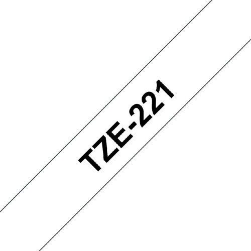 Brother Labeltape Brother P-touch TZE-221 9mm zwart op wit