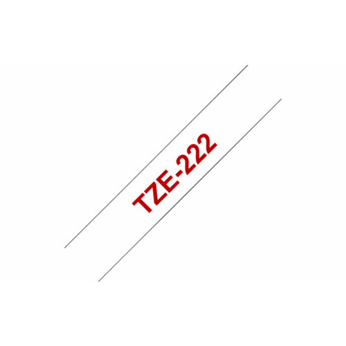 Brother Labeltape Brother P-touch TZE-222 9mm rood op wit