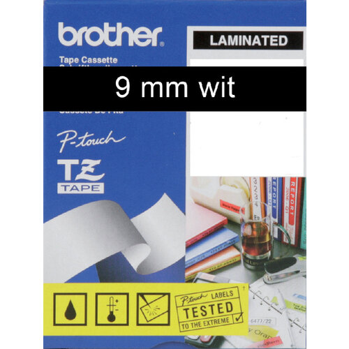 Brother Labeltape Brother P-touch TZE-325 9mm wit op zwart