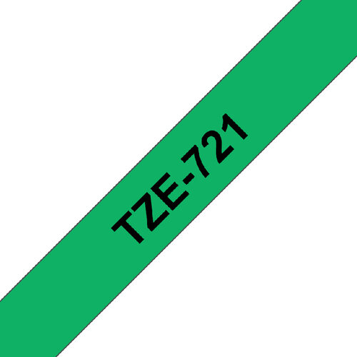 Brother Labeltape Brother P-touch TZE-721 9mm zwart op groen
