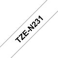 Brother Labeltape Brother P-touch TZE-N231 12mm zwart op wit