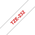 Brother Ruban Brother P-Touch TZE232 12mm rouge sur blanc