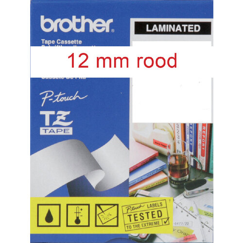 Brother Ruban Brother P-Touch TZE232 12mm rouge sur blanc
