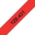 Brother Labeltape Brother P-touch TZE-431 12mm zwart op rood