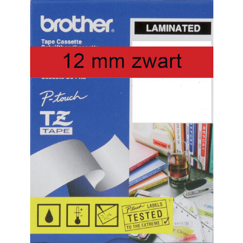 Brother Ruban Brother P-Touch TZE431 12mm noir sur rouge