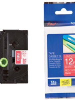 Brother Ruban Brother P-Touch TZE435 12mm blanc sur rouge