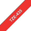 Brother Labeltape Brother P-touch TZE-435 12mm wit op rood