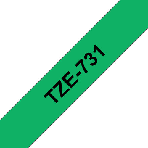 Brother Labeltape Brother P-touch TZE-731 12mm zwart op groen