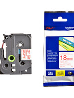 Brother Ruban cassette Brother P-Touch TZe-242 18mm rouge sur blanc