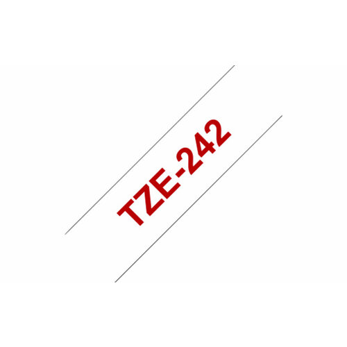 Brother Labeltape Brother P-touch TZE-242 18mm rood op wit