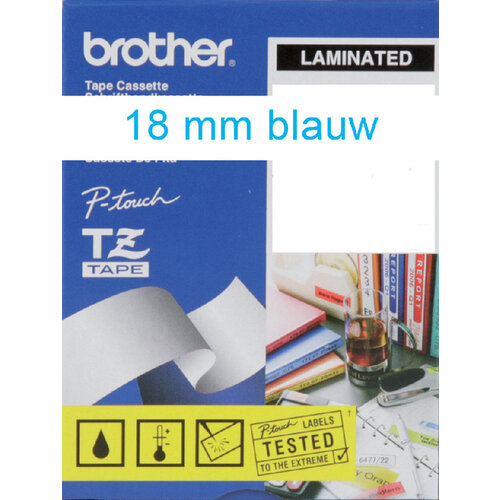 Brother Ruban Brother P-Touch TZE243 18mm bleu sur blanc