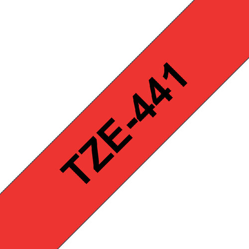 Brother Labeltape Brother P-touch TZE-441 18mm zwart op rood