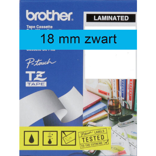 Brother Labeltape Brother P-touch TZE-541 18mm zwart op blauw