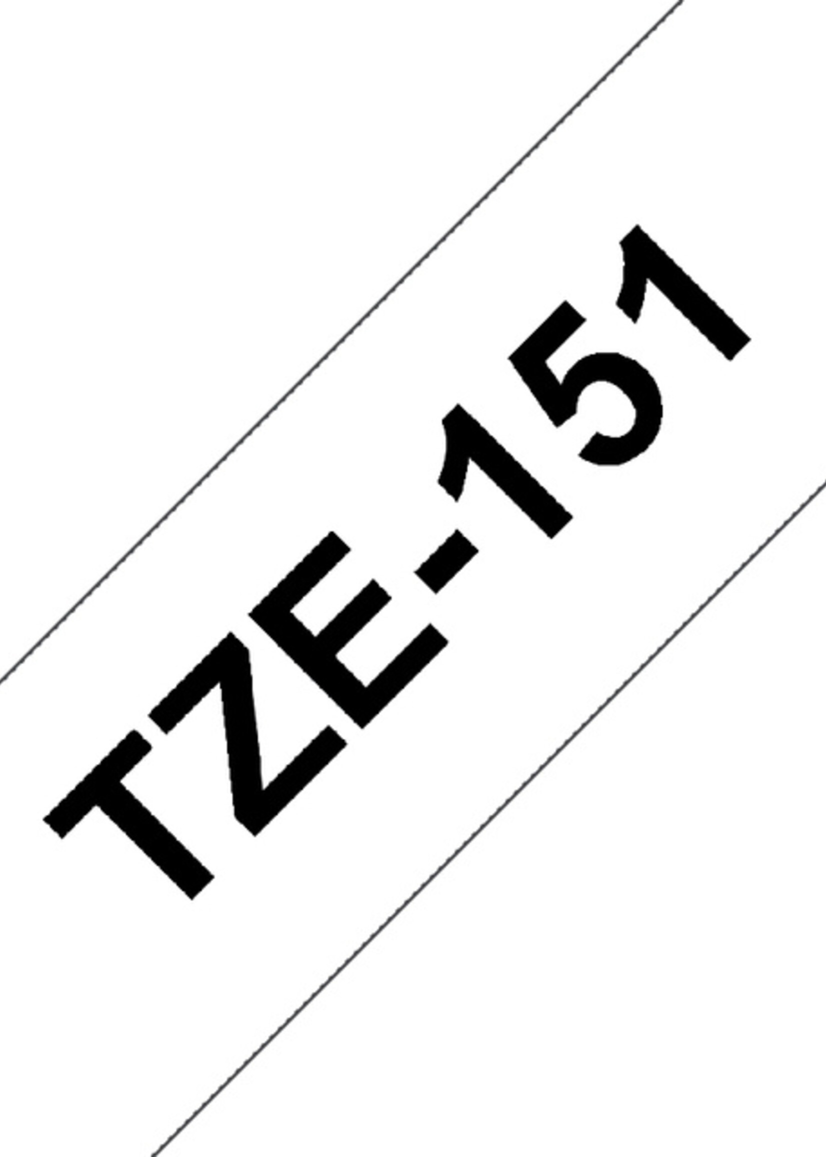 Brother Ruban Brother P-Touch TZE151 24mm noir sur transparent