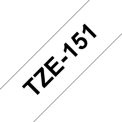 Brother Labeltape Brother P-touch TZE-151 24mm zwart op transparant