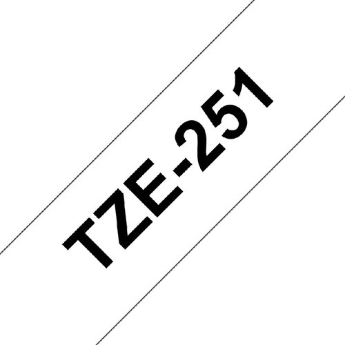 Brother Labeltape Brother P-touch TZE-251 24mm zwart op wit