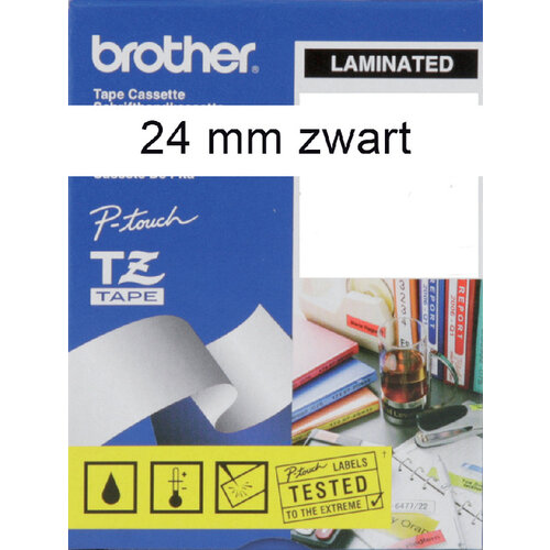 Brother Labeltape Brother P-touch TZE-251 24mm zwart op wit