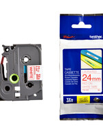 Brother Labeltape Brother P-touch TZE-252 24mm rood op wit
