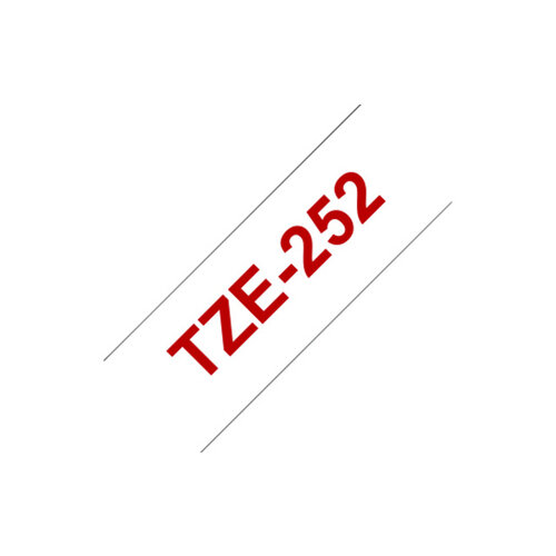 Brother Labeltape Brother P-touch TZE-252 24mm rood op wit