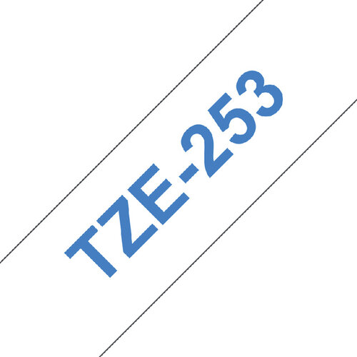 Brother Labeltape Brother P-touch TZE-253 24mm blauw op wit